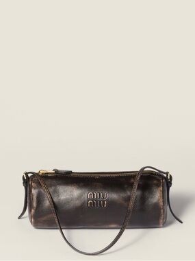 Miu Miu Nappa leather pouch in aged nappa leather